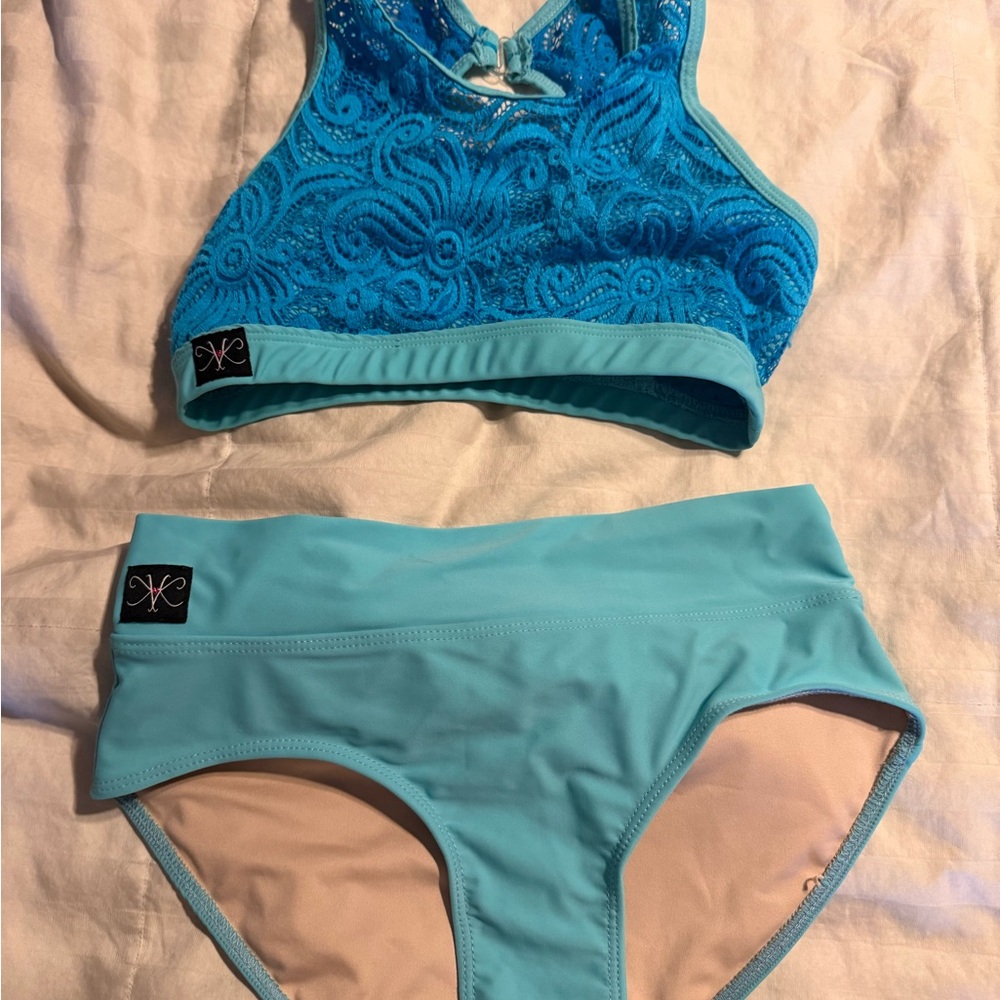 Kandi Kouture Blue Lace Set